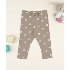 Leggings niña marrones con flores