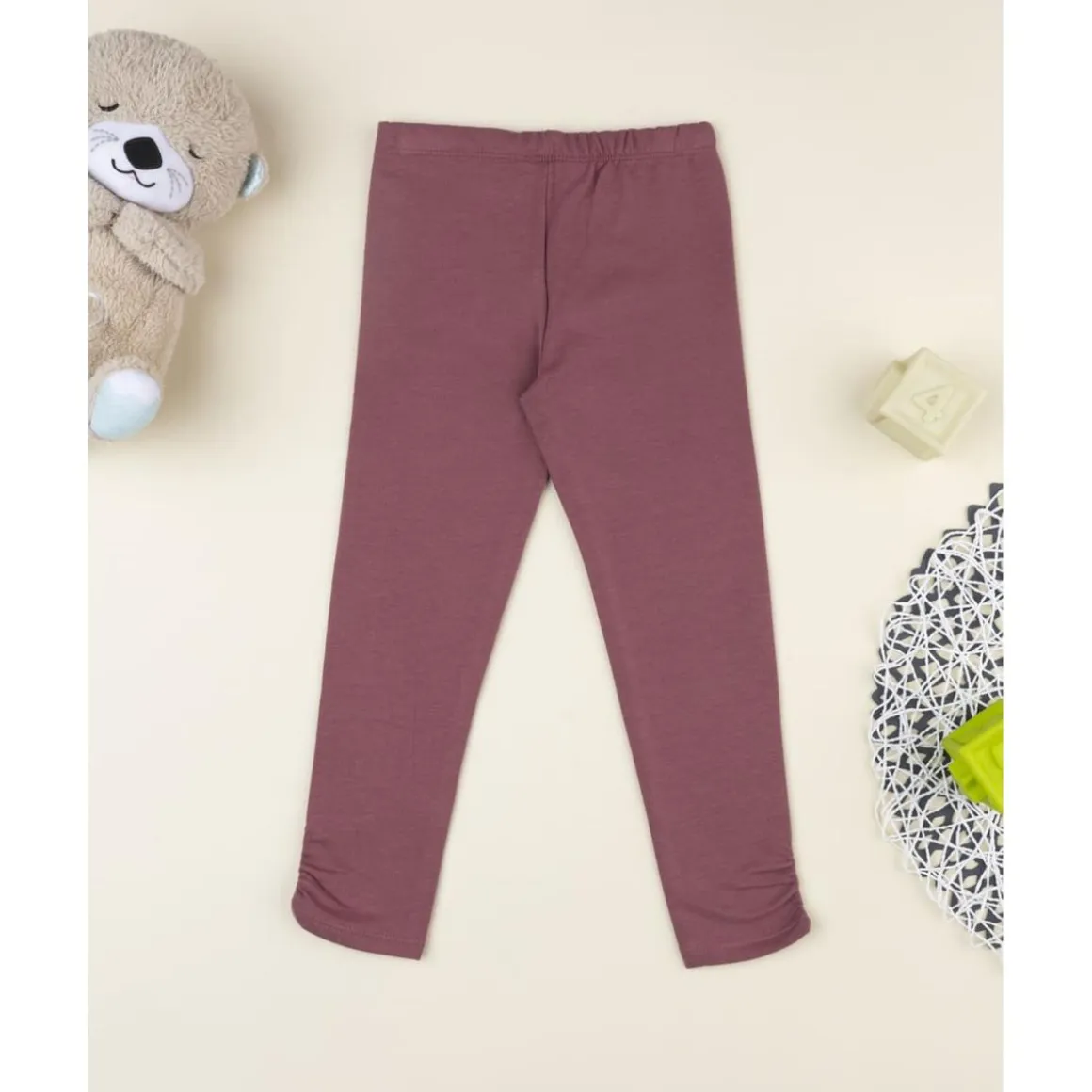 Leggings niña rosa antiguo con estampado animal