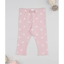 Leggings niña rosa con flores