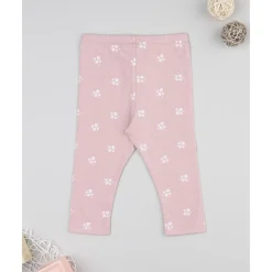 Leggings niña rosa con flores
