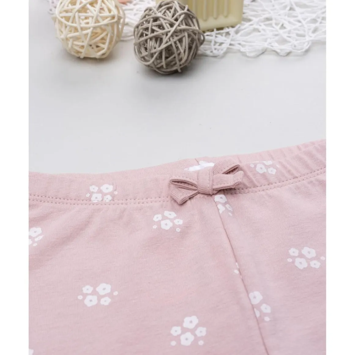 Leggings niña rosa con flores