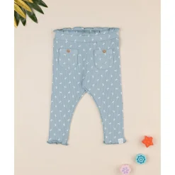 Leggings niña verde canalé