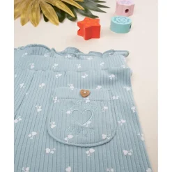 Leggings niña verde canalé