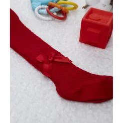 Leotardo rojo niña con lazo