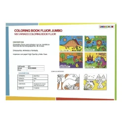 Libro para colorear flúor dinos (varios modelos)