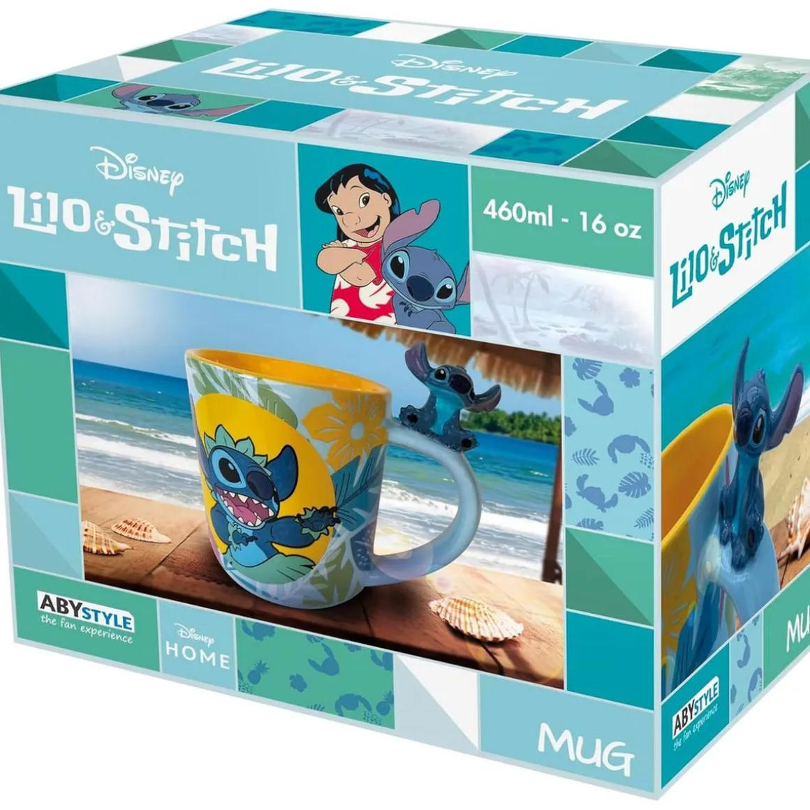 Lilo & Stitch - Taza 3D Hawaiian Stitch 460 ml