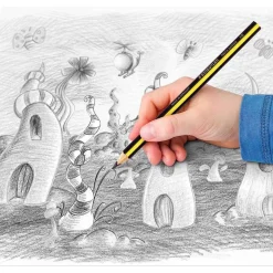 Lápiz Jumbo con Goma de Borrar y Sacapuntas