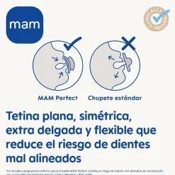 Mam - Chupete Perfect Night silicona brillante 2-6 meses neutro