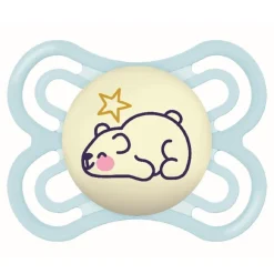 Mam - Chupete Perfect Night silicona brillante 2-6 meses azulㅤ