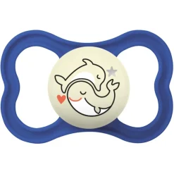 Mam - Chupete Supreme Night silicona mate +6 meses azul