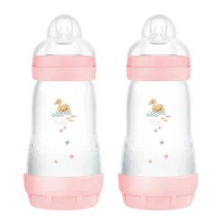MAM - Conjunto 2 biberones Easy Active anticólicos 260 ml Rosa