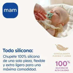 Mam - Pack 2 chupetes Comfort Silicona 3-12 meses - Verde