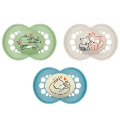 Mam - Pack 3 chupetes Day & Night silicona +6 meses Azul