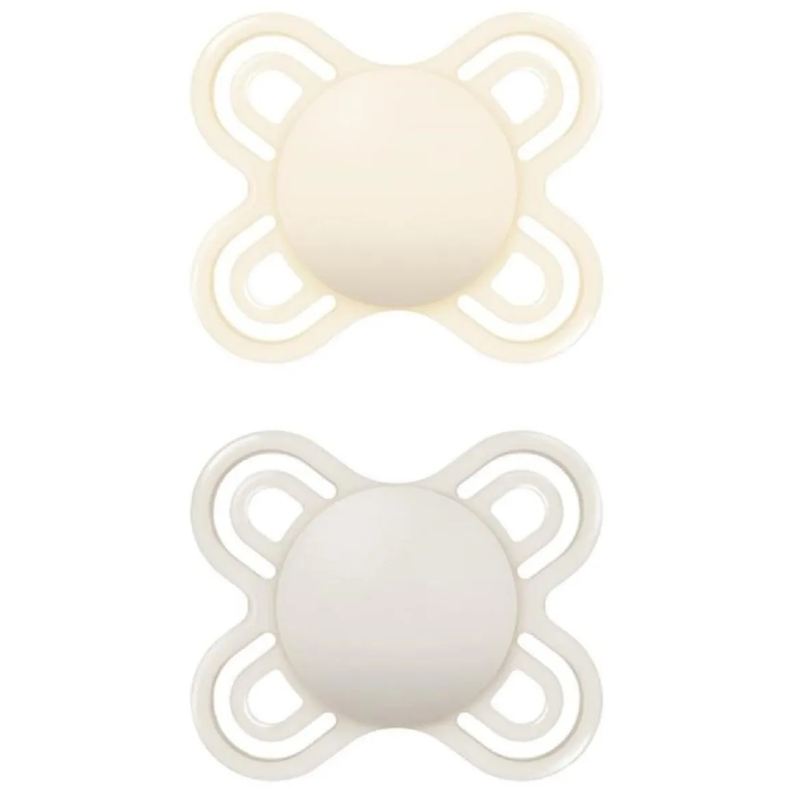 Mam - Pack 2 chupetes Perfect Start silicona mate 0-2 meses neutro