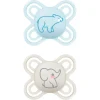 Mam - Pack 2 chupetes Perfect Start silicona mate 0-2 meses azul