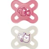 Mam - Pack 2 chupetes Start silicona mate 0-2 meses rosa