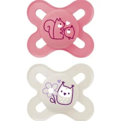 Mam - Pack 2 chupetes Start silicona mate 0-2 meses rosa