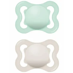 Mam - Pack 2 chupetes Supreme Night silicona brillante 2-6 meses neutro