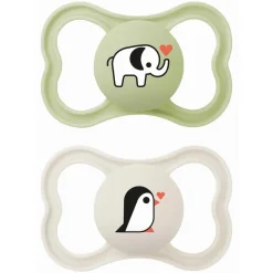 Mam - Pack 2 chupetes Supreme silicona mate +6 meses neutro