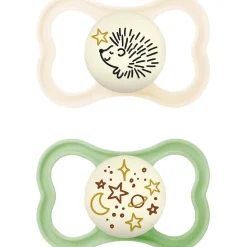 Mam - Pack 2 chupetes Supreme Night silicona mate +6 meses neutro