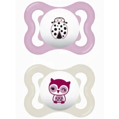 Mam - Pack 2 chupetes Supreme silicona mate 2-6 meses rosa