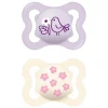Mam - Pack 2 chupetes Supreme Night silicona brillante 2-6 meses rosa