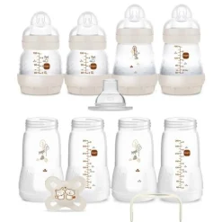 MAM - Set de biberones anticólicos Welcome to the World Easy Start beige