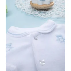 Mameluco de bebé blanco con osito de regalo