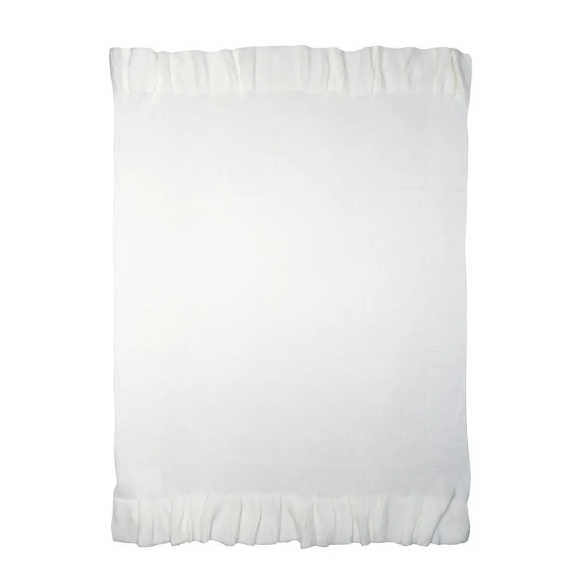 Manta con volantes y bordado de estrellas