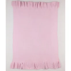 Manta con volantes y bordado de corazones