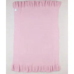 Manta con volantes y bordado de corazones