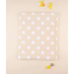 Manta de Cama de Forro Polar Unisex Beige