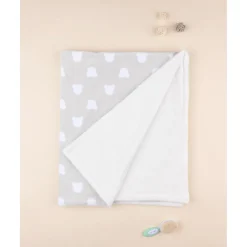 Manta de Cama de Forro Polar Unisex Gris