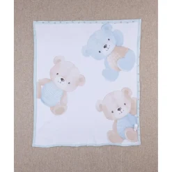 Manta de cuna para recién nacido con ositos