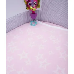 Manta Universal para Cuna Rosa con Estrellas