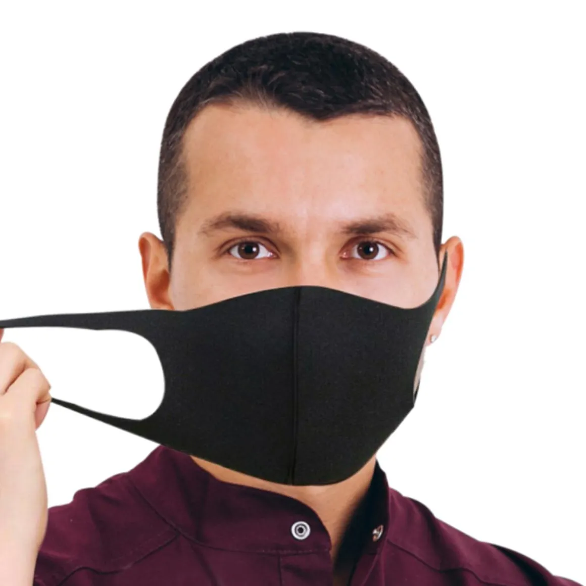 Mascarilla protección de spandex reutilizable 1 ud Azul