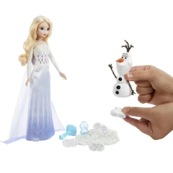 Mattel - Frozen - Aventuras de Elsa y Olaf con Nieve Muñeca ㅤ