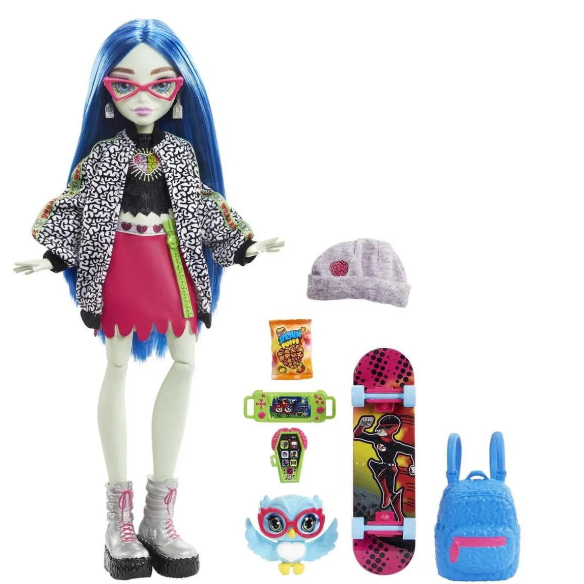 Mattel - Monster High - Muñeca Ghoulia con mascota y accesorios ㅤ