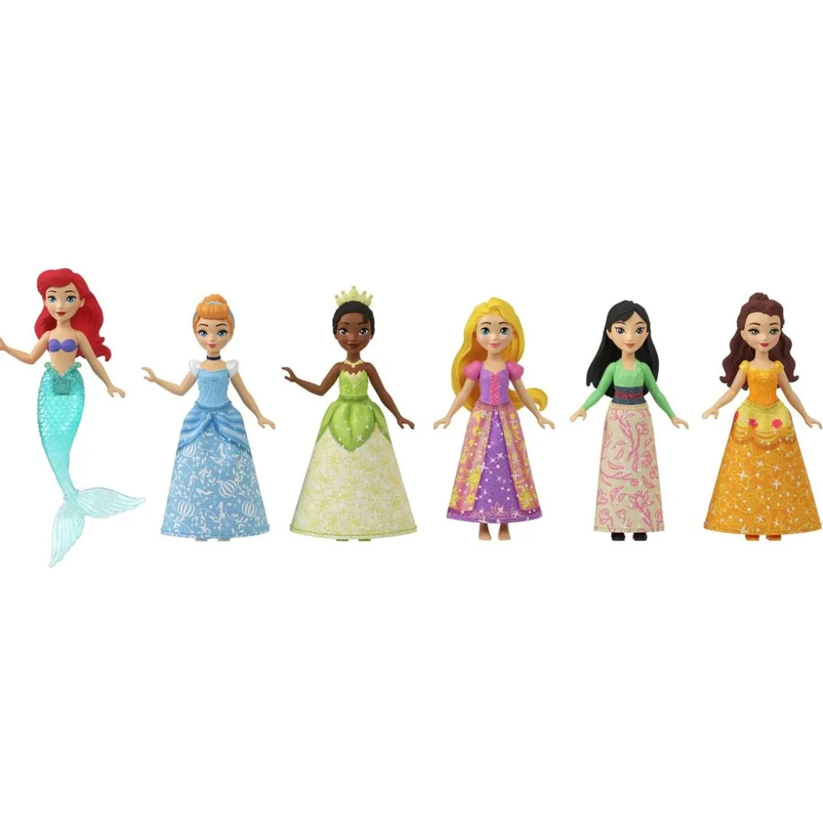 Mattel - Pack 6 muñecas pequeñas Fiesta del té con accesorios ㅤ