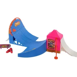 Mattel - Parque de skate con monopatín de juguete y zapatillas para dedos ㅤ
