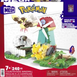 Mattel - Pokemon - Construcción Pokémon con movimiento: Pikachu, Wooloo y Pidgey, 240 bloques ㅤ