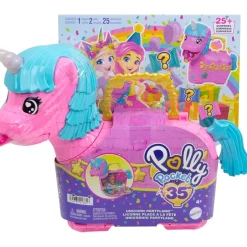 Mattel - Polly Pocket - Cofre unicornio Partyland juguete - (Varios modelos)