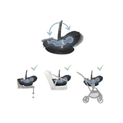 Maxi-Cosi - Silla auto Pebble 360 Pro Essential black
