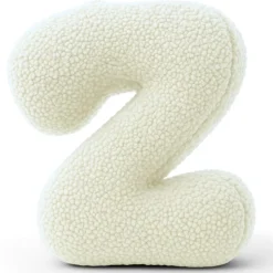 MeowBaby - Almohada Infantil con Forma de Letra “Z” Color Crema “Bearly Z”