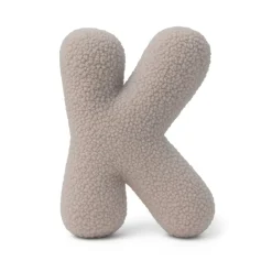MeowBaby - Almohada Infantil con Forma de Letra “K” Color Gris Claro “Bearly K”