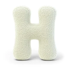 MeowBaby - Almohada Infantil con Forma de Letra “H” Color Crema “Bearly H”