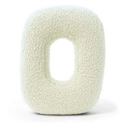 MeowBaby - Almohada Infantil con Forma de Letra “O” Color Crema “Bearly O”