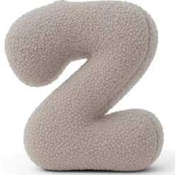 MeowBaby - Almohada Infantil con Forma de Letra “Z” Color Gris Claro “Bearly Z”