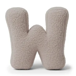 MeowBaby - Almohada Infantil con Forma de Letra “W” Color Gris Claro “Bearly W”
