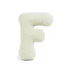 MeowBaby - Almohada Infantil con Forma de Letra “F” Color Crema “Bearly F”